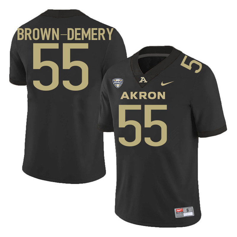 Jaiden Brown-Demery Akron Zips Jersey,University Of Akron #55 Jaiden Brown-Demery Jersey Youth-Black